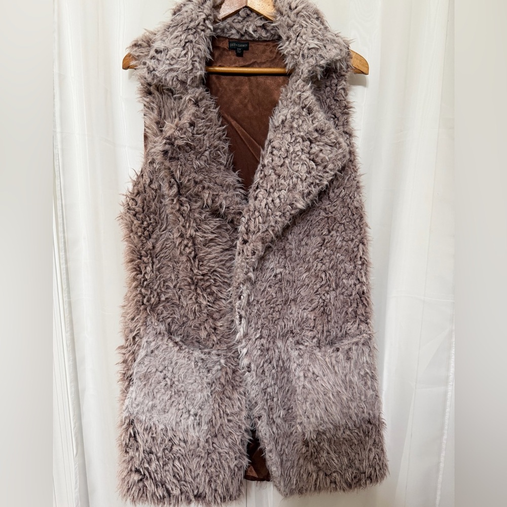 Coco + Carmen Faux Fur Long Vest - Size S/M